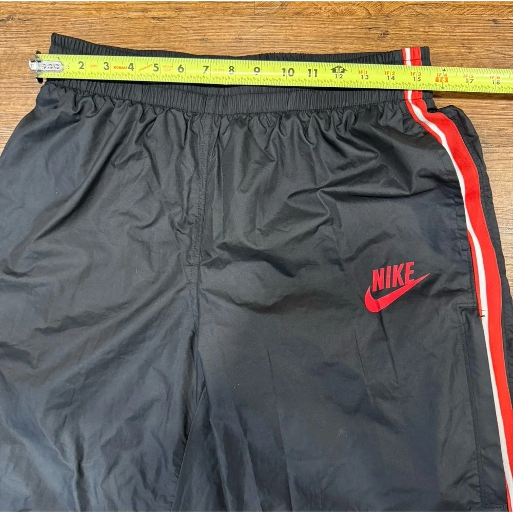 Vintage Y2K Nike Black Striped Baggy Skate Packable Track Pants Sweatpants Men M - Picture 8 of 12